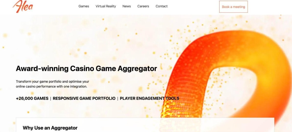 Alea casino game aggregator homepage