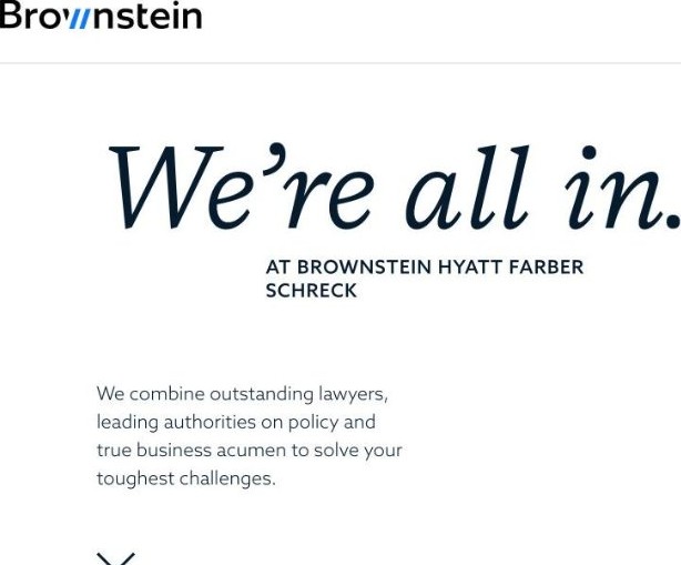 Brownstein Hyatt Farber Schreck homepage