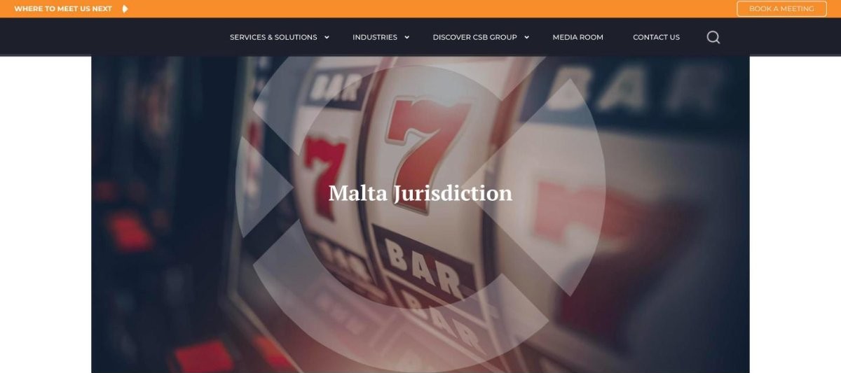 CSB Group iGaming services page for Malta licensing and corporate services