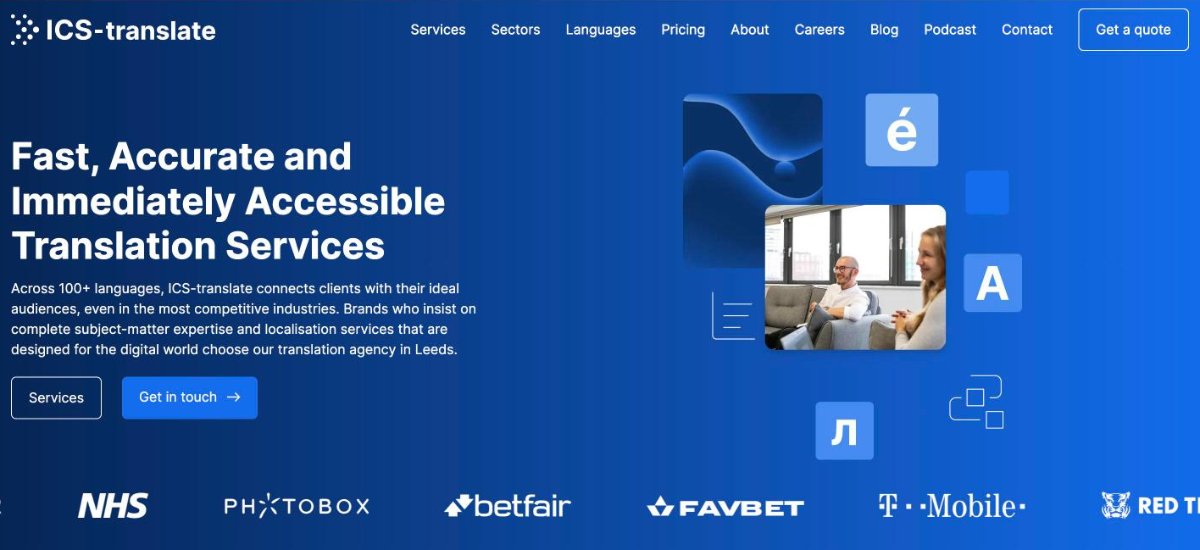 ICS-translate iGaming translation services homepage