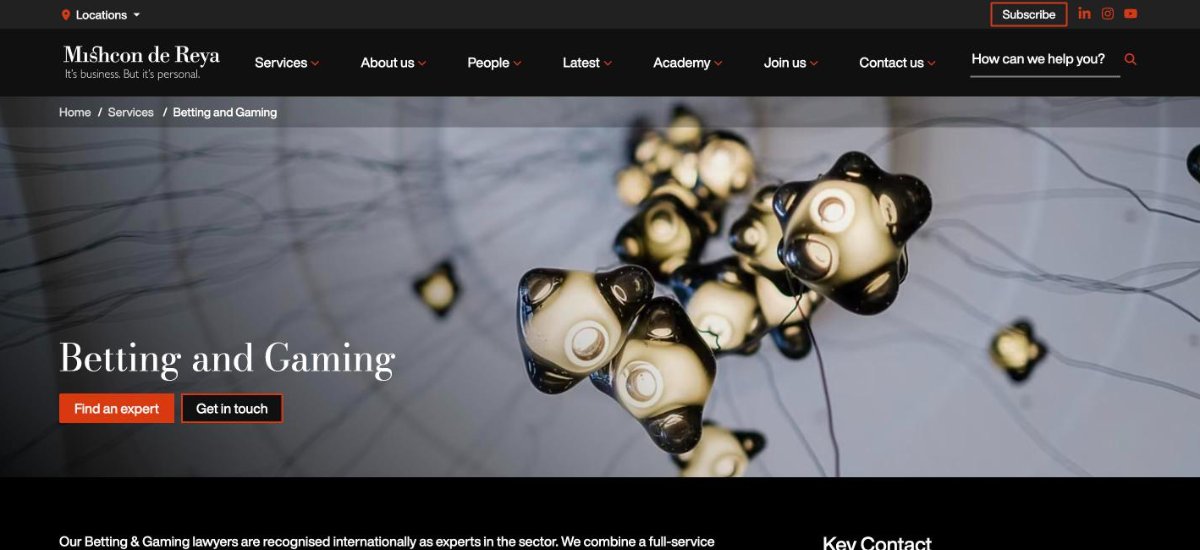 Mishcon de Reya betting and gaming practice page