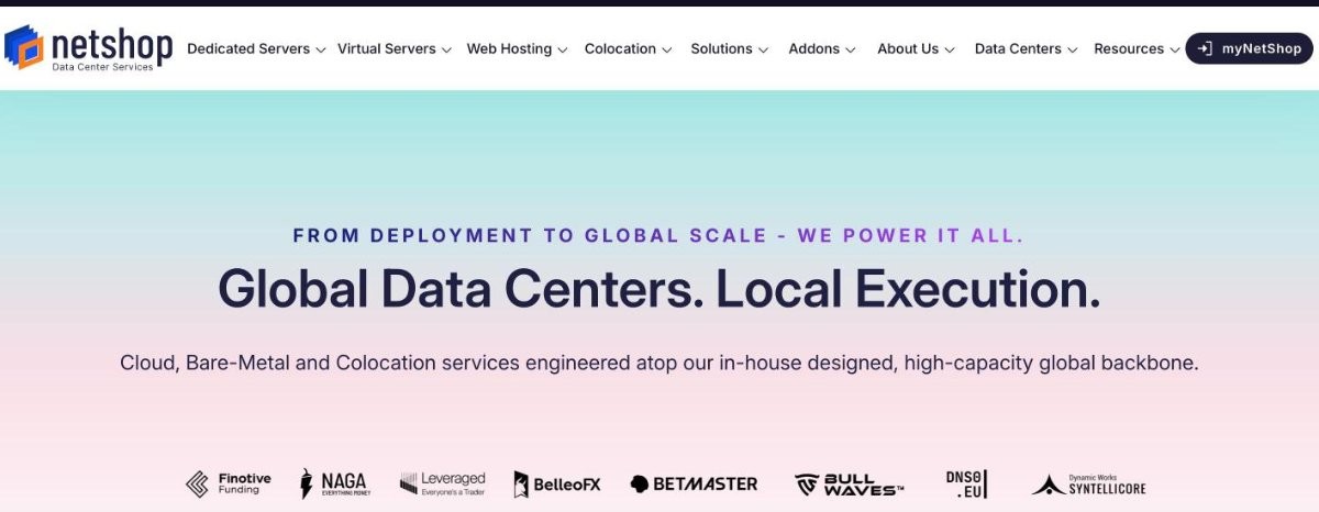 NetShop ISP homepage, a Cyprus-based data centre and hosting provider