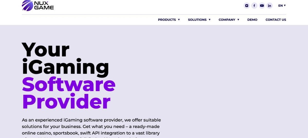 NuxGame platform homepage