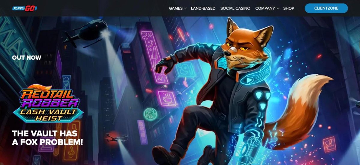 Play'n GO website homepage, Swedish slot studio behind Book of Dead